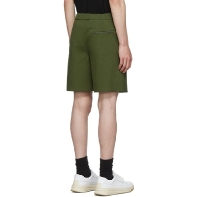 Shop Apc A.p.c. Green Rene Sport Shorts In Jaa Kaki