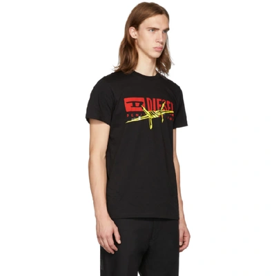 Shop Diesel Black T-diego-bx2 T-shirt In 900 Black