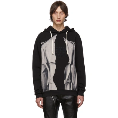 Shop Maison Margiela Black Sweat Hoodie In 900 Black