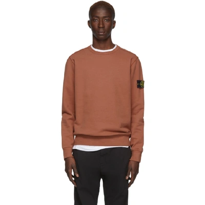 Stone Island Red Crewneck Sweatshirt In V0013 Rust ModeSens