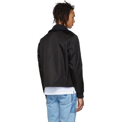 Shop Prada Black Nylon Half-zip Jacket