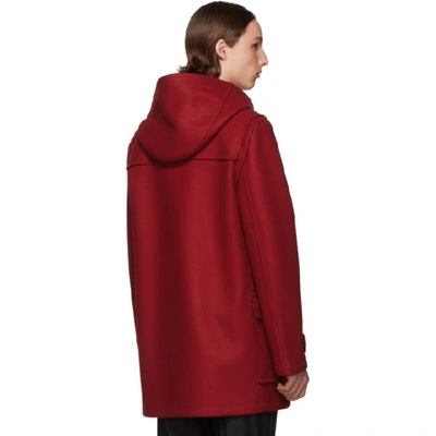Shop Saint Laurent Red Duffle Coat In 6170 Red