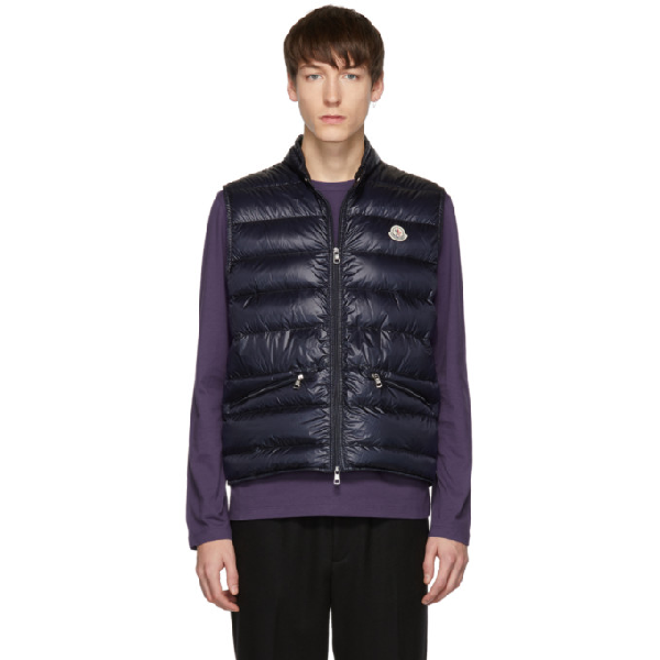 moncler gilet navy