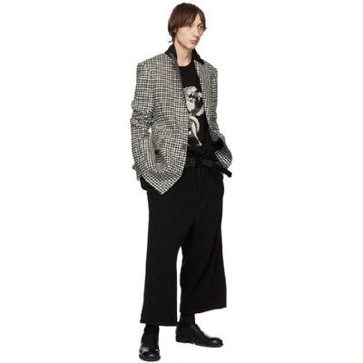 Shop Yohji Yamamoto Black Wide-leg Trousers