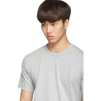 Shop Comme Des Garçons Shirt Grey Logo T-shirt