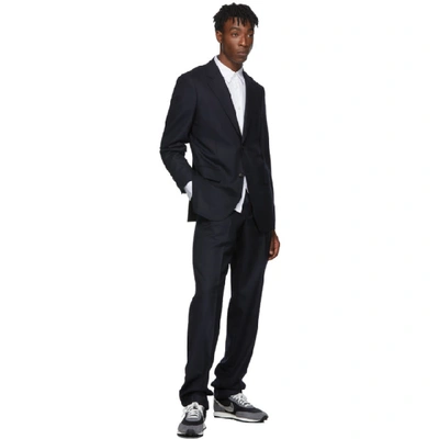 Shop Comme Des Garçons Homme Deux Comme Des Garcons Homme Deux Navy Saxony Trousers In 2 Nvy