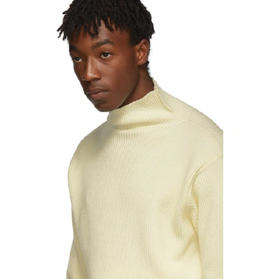Shop Barena Venezia Off-white Cimador Mock Neck Sweater In Avorio