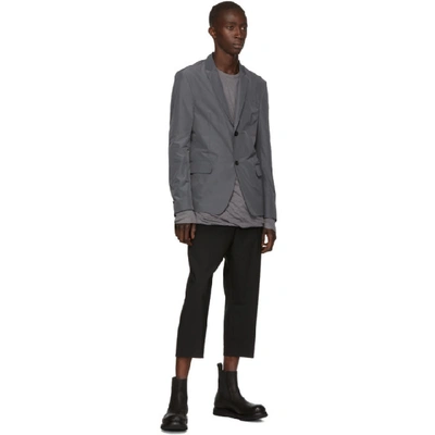Shop Rick Owens Black Cropped Astaires Trousers In 09 Black