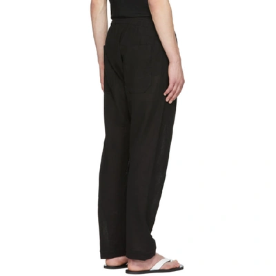 Shop Jan-jan Van Essche Black Elasticized Waistband Track Trousers In Blck.horse.