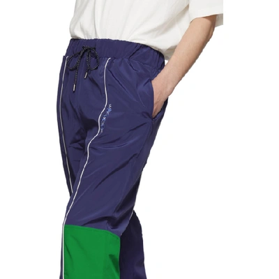 MAISON KITSUNE 海军蓝 AND 绿色 ADER ERROR 版 LINE 运动裤
