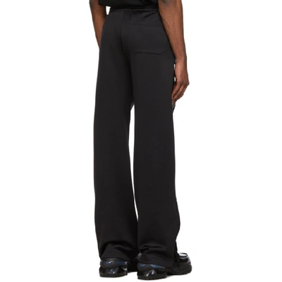 Shop Valentino Black Vltn Macrogrid Lounge Pants In 0ninero/vl