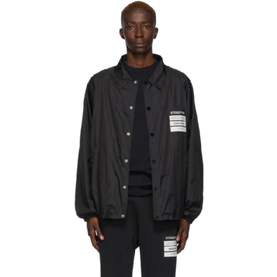 Shop Maison Margiela Black Stereotype Coach Jacket In 900 Black