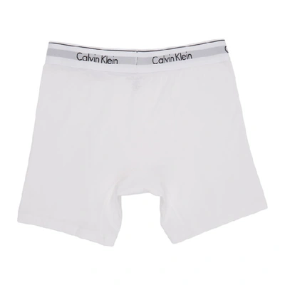 Shop Calvin Klein Underwear Two-pack White Low Rise Boxer Briefs