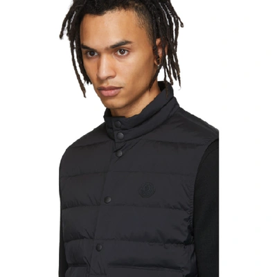 Shop Moncler Black Down Merak Vest In 999.black