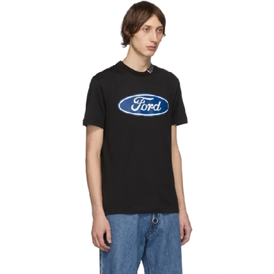 Shop Versace Black Ford Edition Logo T-shirt In A008 Black