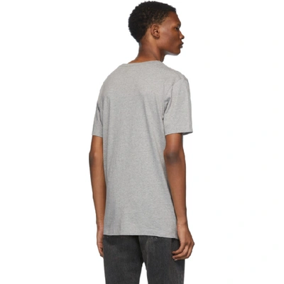 Shop Off-white Grey And Black Logo Slim T-shirt In Gry Mel