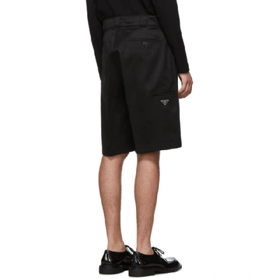 Shop Prada Black Chino Shorts