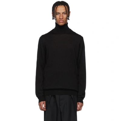 Shop Lanvin Black Wool Turtleneck In 10 Black