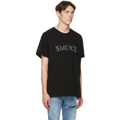 Shop Amiri Black Smoke T-shirt In Tar
