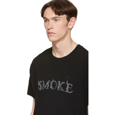 Shop Amiri Black Smoke T-shirt In Tar
