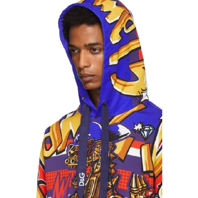 Shop Dolce & Gabbana Dolce And Gabbana Multicolor Glamzilla Hoodie In Hhj48 Glamz