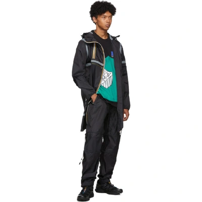 Shop Afterhomework Black K-way Edition Eiffel Multi Pocket Raincoat