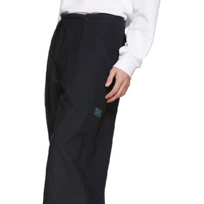 Shop Raf Simons Navy Heroes And Losers Wide Fit Trousers In 00044 Dknvy