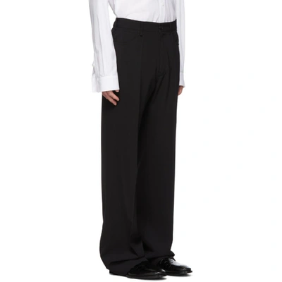 Shop Balenciaga Black Twill Fluid Trousers In 1000black