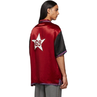 Shop Gucci Red Gg Star Bowling Shirt In 6429 Red