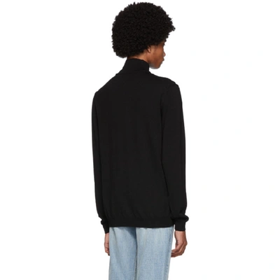 Shop Norse Projects Black Merino Half Zip Fjord Sweater In 9999/ Blac