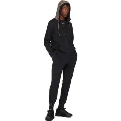 Shop Alyx 1017  9sm Black Nike Edition Double Hood Zip Hoodie In Blk0001