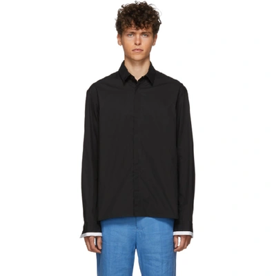 Shop Haider Ackermann Black Classic Contrast Shirt In 099 Black
