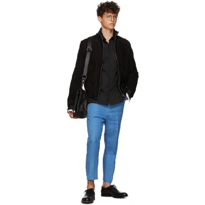 Shop Haider Ackermann Black Classic Contrast Shirt In 099 Black