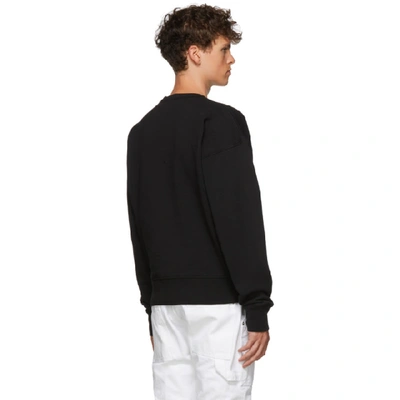 Shop Dsquared2 Black Dyed Ball Fit Sweatshirt In 900 Black