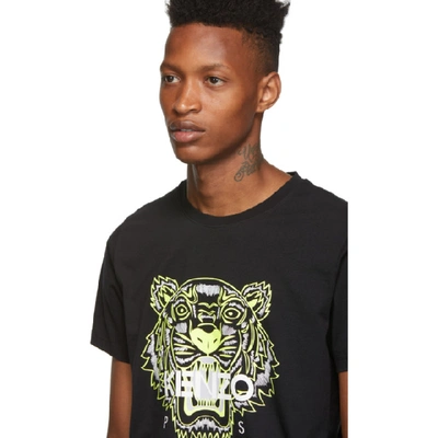 Shop Kenzo Black Limited Edition High Summer Tiger T-shirt In 99 Black