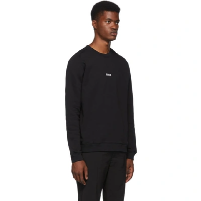 Shop Msgm Black Micro Logo Sweatshirt In 99 Black