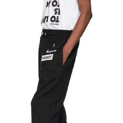 MONCLER GENIUS 7 MONCLER FRAGMENT HIROSHI FUJIWARA 黑色徽标运动休闲裤