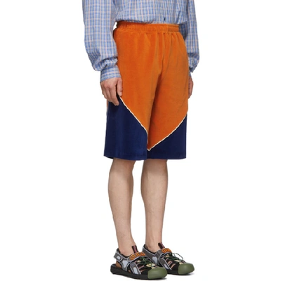 GUCCI 橙色丝绒短裤