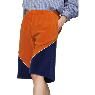 GUCCI 橙色丝绒短裤