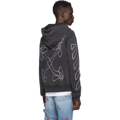 Shop Off-white Black Abstract Arrows Hoodie In 1001 Blkwht