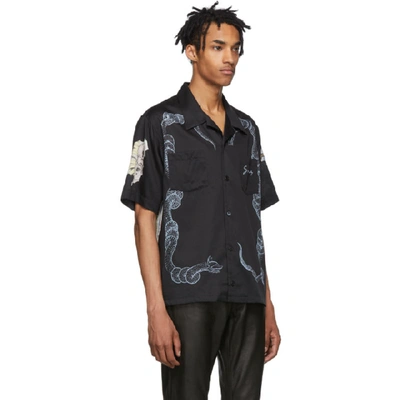 Shop Givenchy Black Icarus Hawaiian Shirt In 001 Black