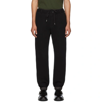 Shop Sacai Black Sponge Lounge Pants In 201 Black