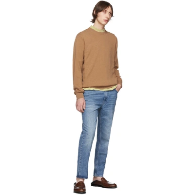 Shop Stella Mccartney Tan Cashmere Talbot Sweater In 9860 Camel