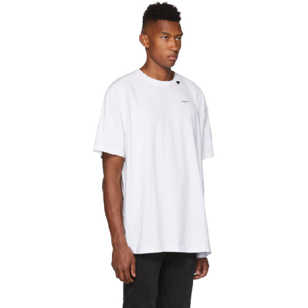 Off-white Unfinished Short-sleeve Tee In 0110 Whtblk | ModeSens