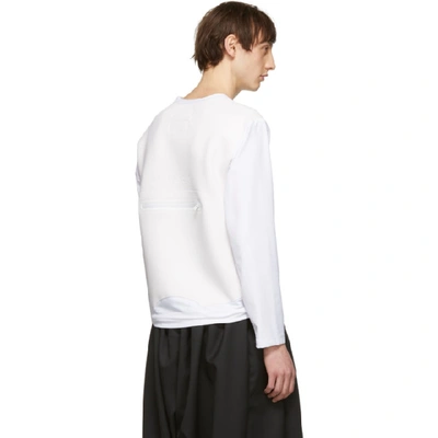 Shop Fumito Ganryu White Water-resistant Pocket Long Sleeve T-shirt In 1 White