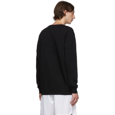 Shop Givenchy Black Logotype Sweatshirt In 001-black