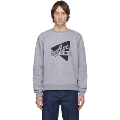 Shop Apc A.p.c. Grey Asa Sweatshirt In Gris Clr