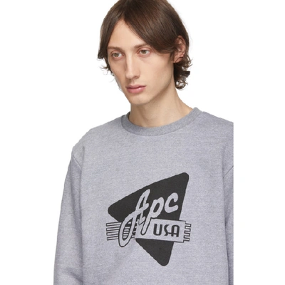 Shop Apc A.p.c. Grey Asa Sweatshirt In Gris Clr