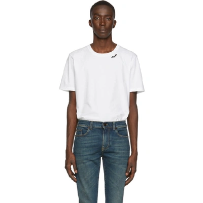 Shop Saint Laurent White Small Bat T-shirt In 9744 Natblk