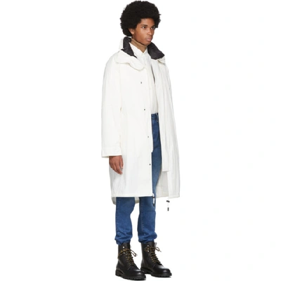 Shop Yves Salomon - Army White Down Layered Parka In B1837 Wht B